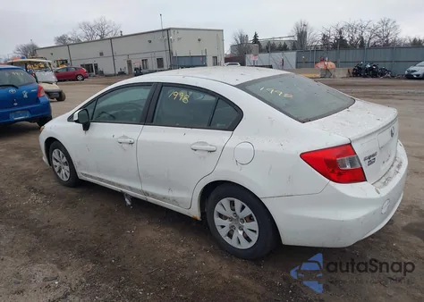 2012 Honda Civic Lx из США, поврежденный, VIN 19XFB2F56CE106922